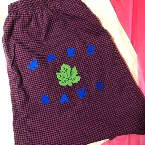 Upcycled boxers “WAKE 🍁 BAKE”